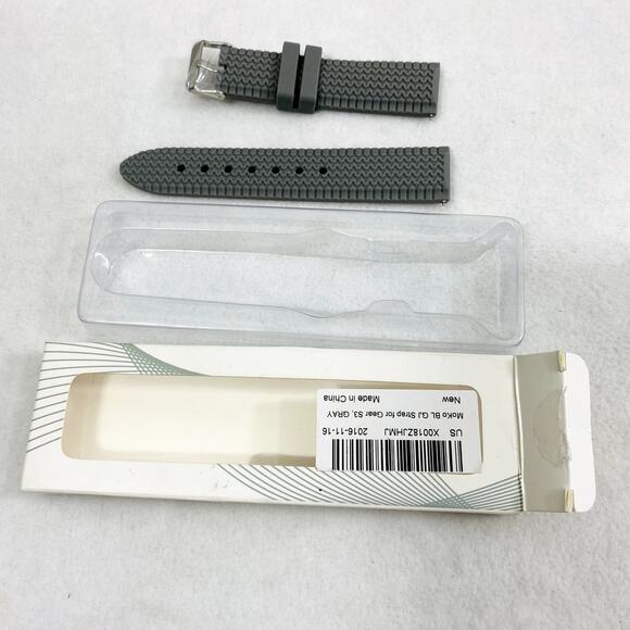 Two MOKO BL GJ Silicone Watch Strap Bands for Samsung Gear S3 Gray & Yellow  New - Picture 9 of 9